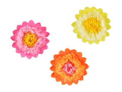 Partydeco | Seidenpapier Blumen | farbig, 35 cm, 3 Stk