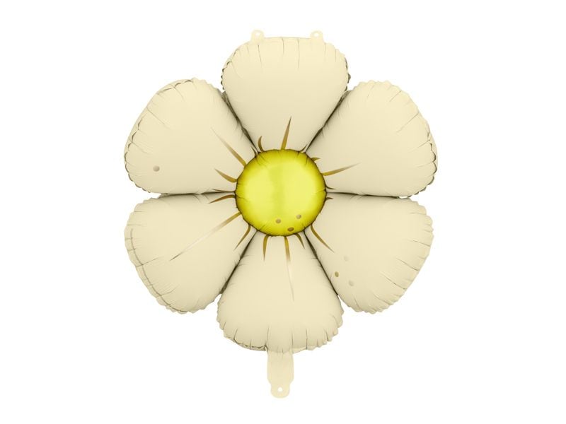 Partydeco | Folienballon Gänseblümchen | creme, 65 cm, 4 Stk