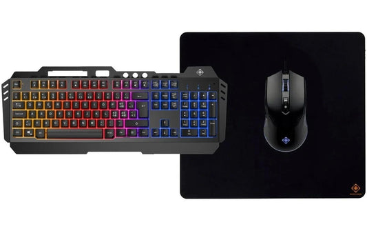 DELTACO | 3 in 1 Gaming Kit RGB GAM-113V2 CH | CH, Tastatur, Maus und Mauspad