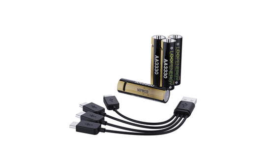 Verico | LoopEnergy PRO AA, USB-C, 2220mAh | 1.5V 3330mWh, 2220mAh, Akku Li-Ion, 4 Stk