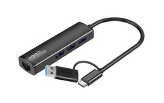 onit | USB-C/A USB-Hub | 3x USB 3.0 Type A / RJ45