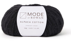 Mode at Rowan | Rowan Wolle Alpaca Cotton | 25g, Schwarz