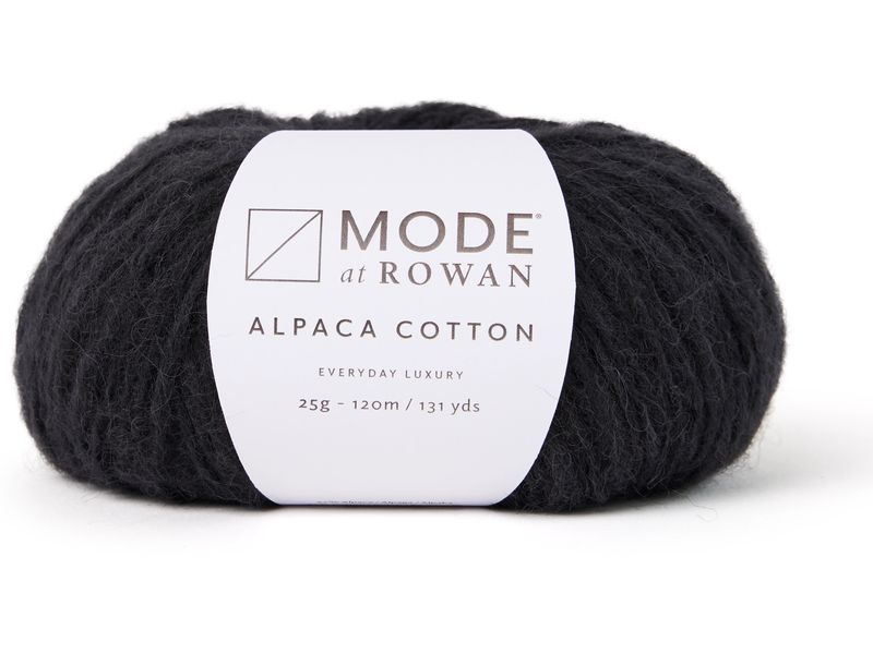 Mode at Rowan | Rowan Wolle Alpaca Cotton | 25g, Schwarz