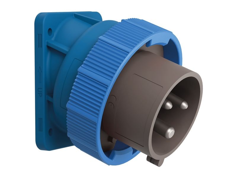 STEFFEN | Palazzoli CEE 20° Winkel-Stecker | 16/3, 2LPE, 230V, 6h, IP66/67/69 vernickelt