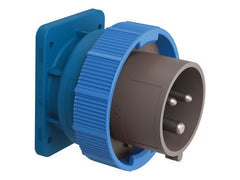 STEFFEN | Palazzoli CEE Einbau-Stecker 16/3 | 2LPE, 230V, 6h, IP66/IP67/IP69 vernickelt