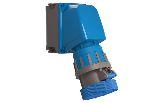 STEFFEN | Palazzoli CEE Rotor 65° Wand-Steckd | 16/3, 2LPE, 230V, 6h, IP66/67/69 vernickelt