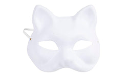 Creativ Company | Katzenmaske | H 17.5 cm B 18.5 weiss 1 Stk