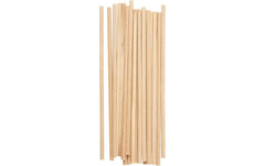 Creativ Company | Holzstäbe | Rund, helles Massivholz, 15 cm, 4 mm, 20
