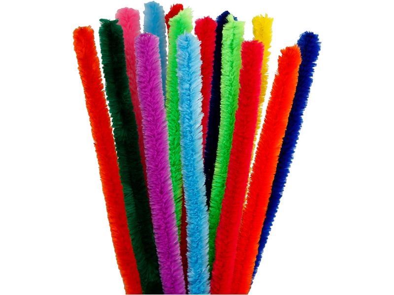 Creativ Company | Pfeifenreiniger | Länge 30 cm Dicke 15 mm Sortierte Farben 15