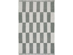 Urbanara | Teppich Iniola 90x130cm | Grüngrau & Weiss