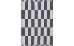 Urbanara | Teppich Iniola 140x200cm | Blaugrau/Weiss