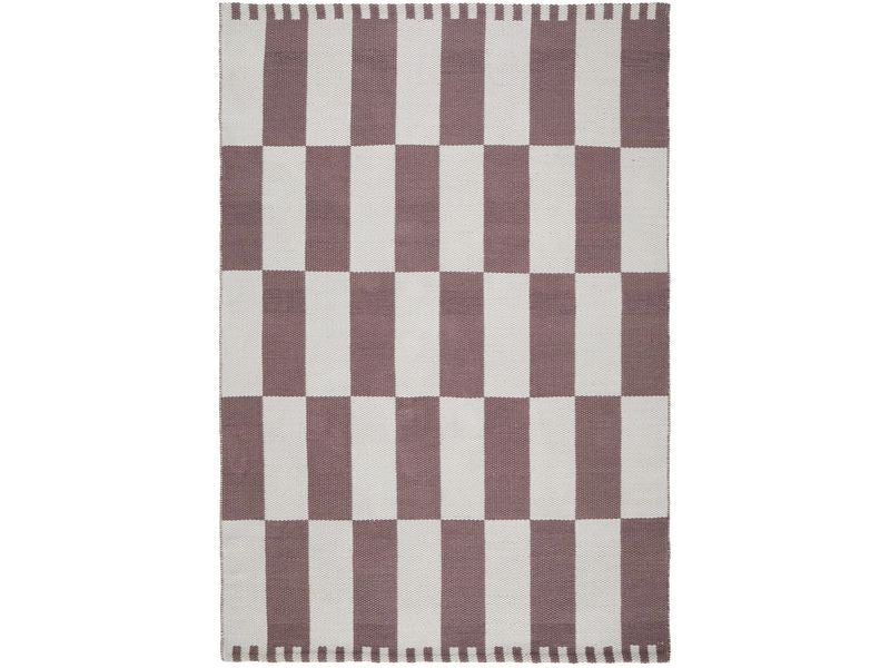Urbanara | Teppich Iniola 170x240cm | Dunkles Taupe/Weiss