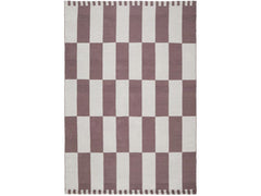 Urbanara | Teppich Iniola 140x200cm | Dunkles Taupe/Weiss