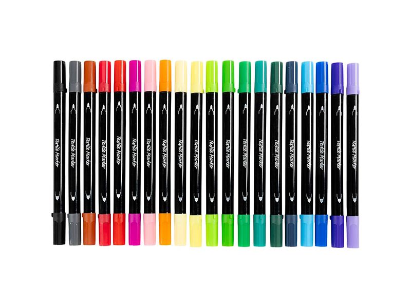 Creativ Company | Textilmarker | 20 Stifte mit je 2 Spitzen