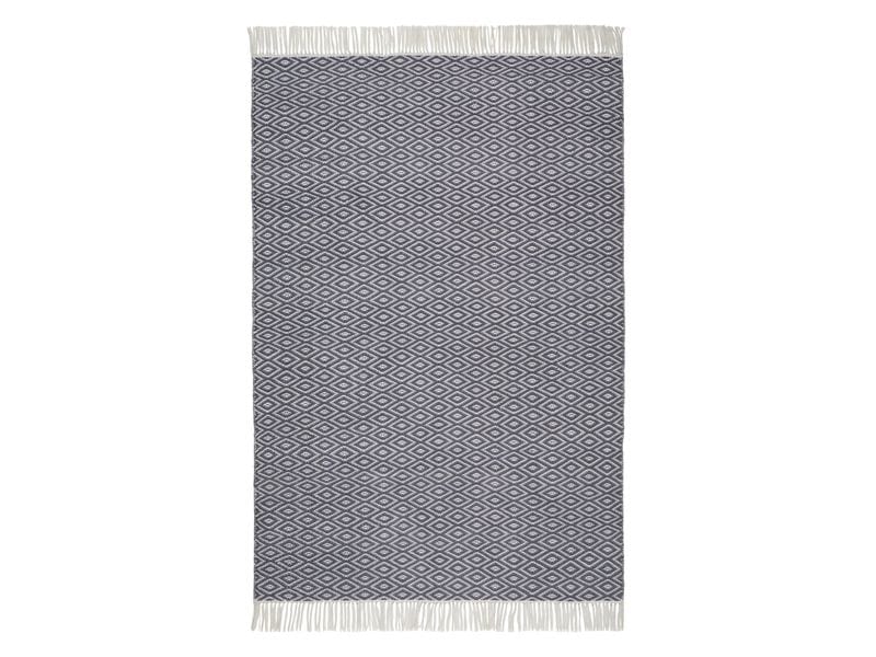 Urbanara | Teppich Barota 140x200cm | Recycelter Outdoor Teppich Blaugrau