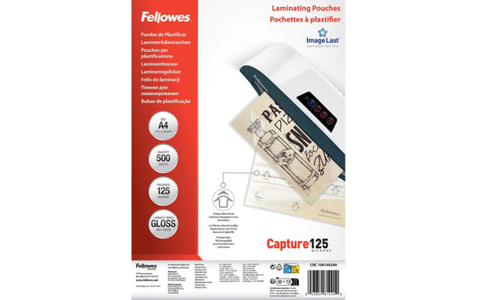 Fellowes | ImageLast Laminierfolien Grosspack | 500 Stück, A4, 125 Mikron