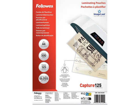 Fellowes | ImageLast Laminierfolien Grosspack | 500 Stück, A4, 125 Mikron