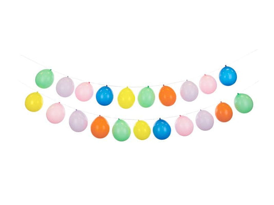 Partydeco | Ballon Girlande | farbig, 20 Stk + Band