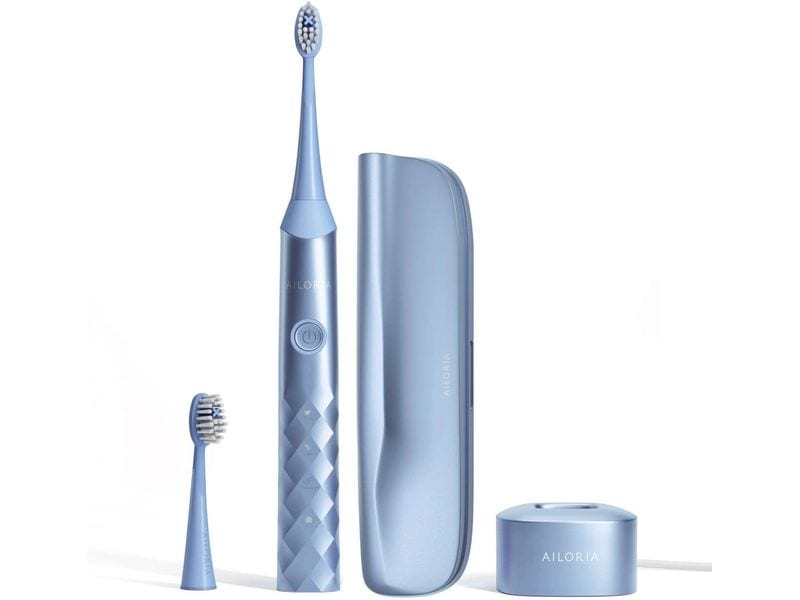 Ailoria | Schallzahnbürste Shine Bright Set | Aqua Blis inkl. 2 Ersatzköpfe und Reiseetui