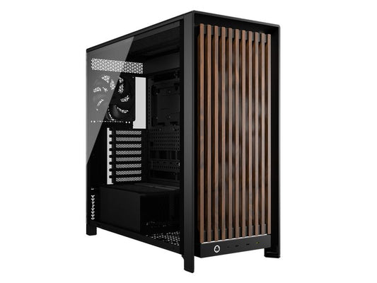 Corsair | Midi Tower Frame 5000D Wood Schwarz | 4x 2.5, 1x 3.5, 3x USB Type-C