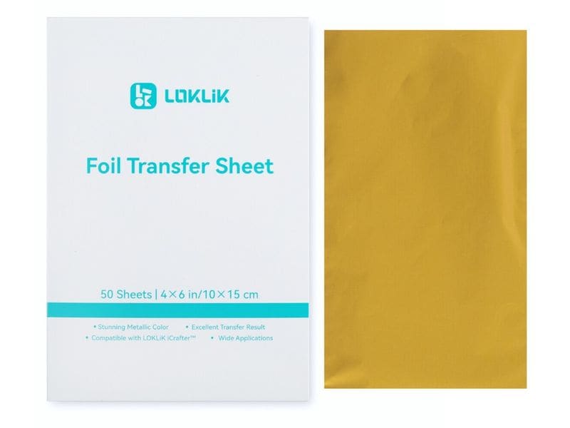 LOKLIK | Folien-Transferbögen Gold | 50 Stück