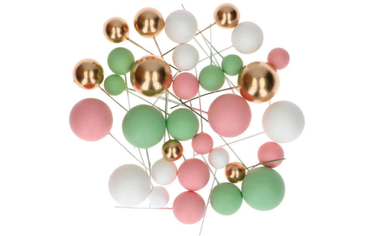 BackshopSchweiz | Backshop Simply Making Bubbles Einstecker | Set 32 Stk, Pink, Grün, Gold