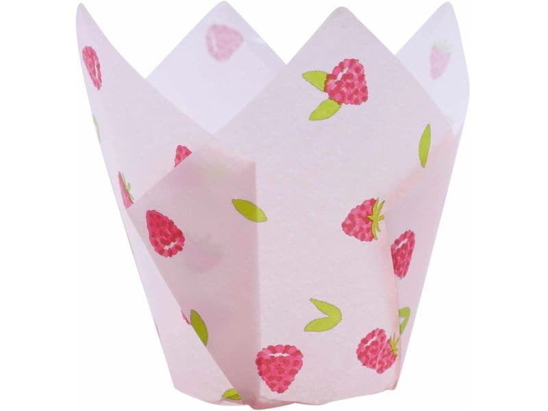 PME | Tulip Muffin Backform - Himbeer | Für Cupcake und Muffin - 24 Förmchen