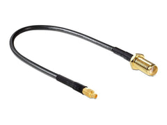 Delock | Antennenkabel SMA Bu zu MMCX St | 50 Ohm, RG-174, ca. 20 cm Kabellänge