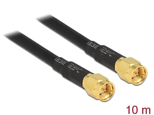 Delock | Antennenkabel SMA St zu SMA St 10 m | 50 Ohm, LMR195