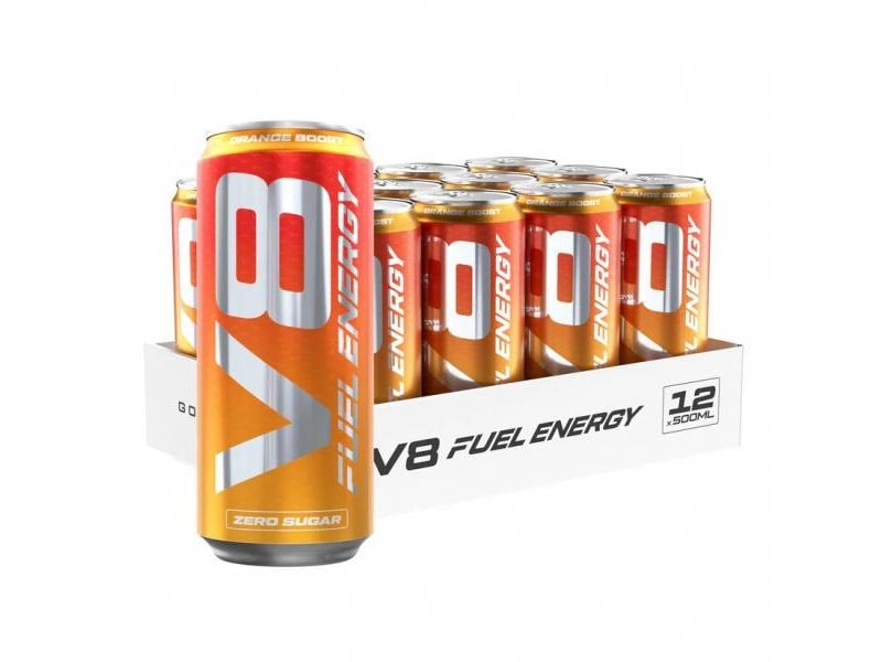 VAST | V8 Fuel Energy Orange Boost | 500ml, 12 Tray