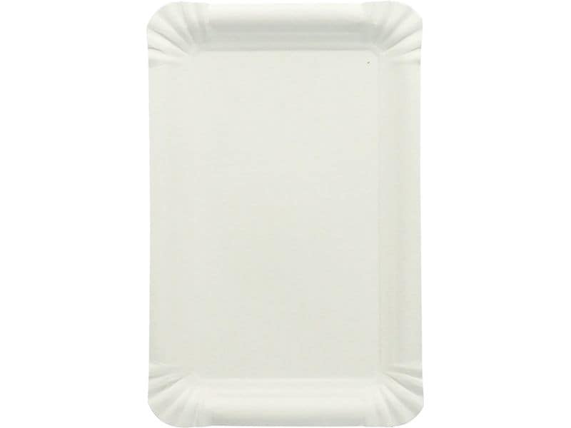 Verive | Teller weiss 11x17cm 250 Stk. | 1 Pack à 250 Stk. Frischfaser