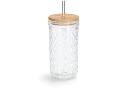 Zeller Present | Trinkglas Struktur | Grösse: 8,9 x 8,9 x 16,4 cm (L x B x H)