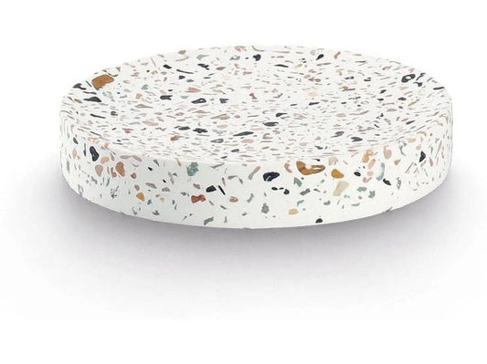 Zeller Present | Seifenschale Terrazzo | Grösse: 11.6 x 11.6 x 2 cm (L x B x H)