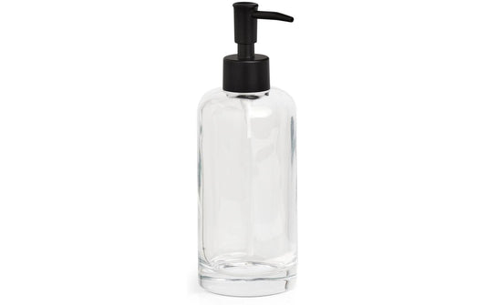 Zeller Present | Seifenspender Clear Glas | Grösse: 6.9 x 6.9 x 20.2 cm (L x B x H)