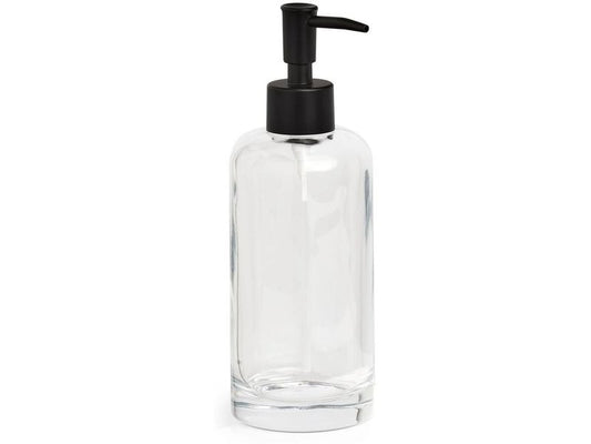 Zeller Present | Seifenspender Clear Glas | Grösse: 6.9 x 6.9 x 20.2 cm (L x B x H)