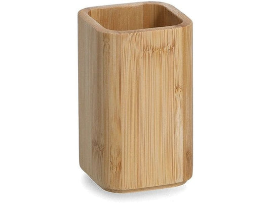 Zeller Present | Zahnputzbecher Bambus | Grösse: 7 x 7 x 11.4 cm (L x Bx H)