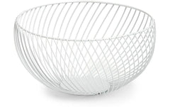Zeller Present | Fruchtkorb Metall weiss | Grösse: 26 x 26 x 13.5 cm (L x B x H)