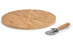 Zeller Present | Pizza-Set Bamboo 2-teilig | Grösse: 32 x 1,5 cm (D x H)