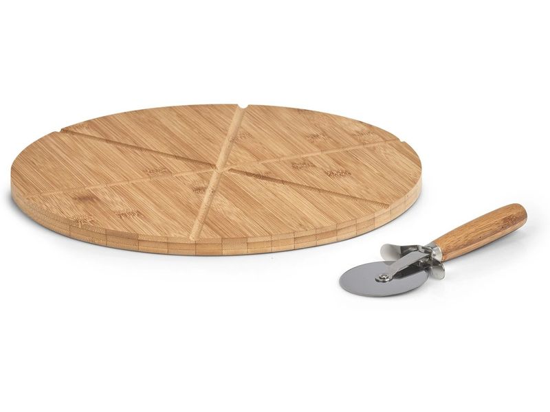 Zeller Present | Pizza-Set Bamboo 2-teilig | Grösse: 32 x 1,5 cm (D x H)