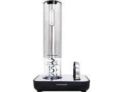 Vin Bouquet | Elektrischer Korkenzieher | Mit USB Charge und Folienschneider, Silber