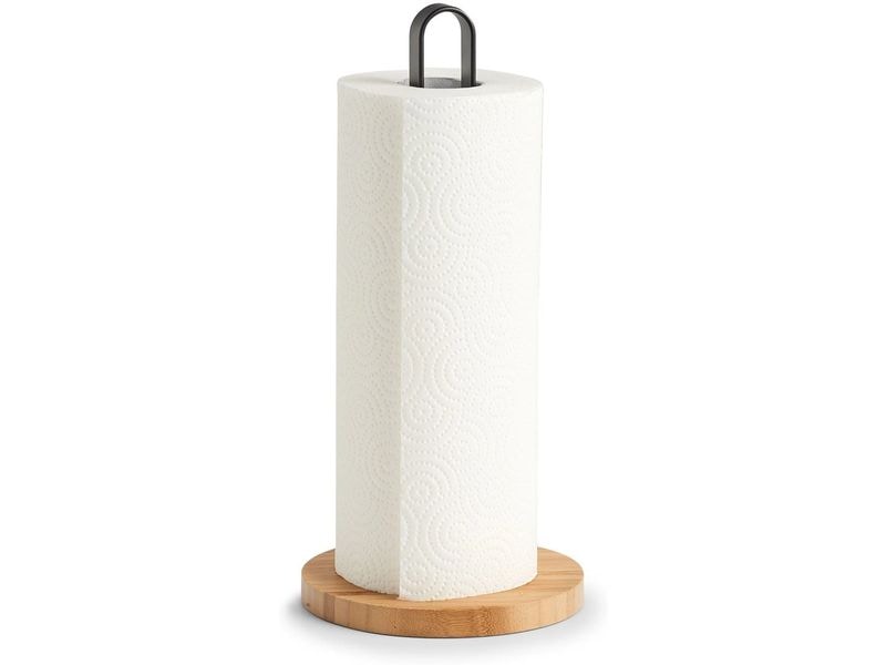 Zeller Present | Küchenrollenhalter Bambus | Grösse: 15 x 31.8 cm (D x H)