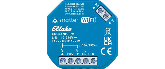 Eltako | EB-RF-Jalousieaktor Eltako ESB64NP-IPM | Matter 1x10A 2000W AC 2xEing