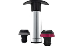 Vin Bouquet | Weinpumpe Sound Indicator | inkl. 2 Weinverschlüssen, Silber