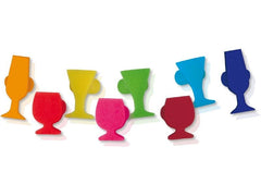 Vin Bouquet | Gläser - Marker farbig | Silikon, 8 Stück