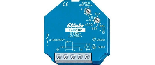 Eltako | EB-Treppenlichtautomat Eltako TLZ61NP | 230V 1S 10A/250V 112min