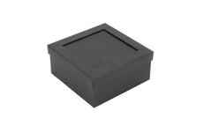 Glorex | Geschenkbox schwarz 11 x 11 x 5 cm | mit Passpartout