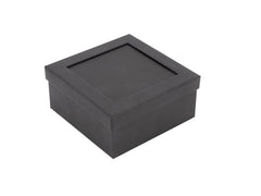 Glorex | Geschenkbox schwarz 11 x 11 x 5 cm | mit Passpartout