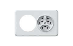 Hager | ORIGIN UP Kombination LEER 3x TYP 13 | 1x Einhaussch QuickConnect Steckklemmen, ws
