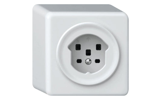 Hager | ORIGIN AP Steckdose 1x TYP 25 | 16A/400V, mit Schraubklemmen, ws