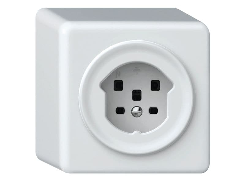 Hager | ORIGIN AP Steckdose 1x TYP 25 | 16A/400V, mit Schraubklemmen, ws